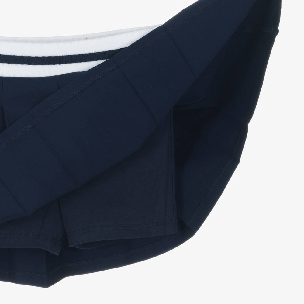 Guess-Girls Navy Blue Pleated Milano Jersey Skirt | Childrensalon