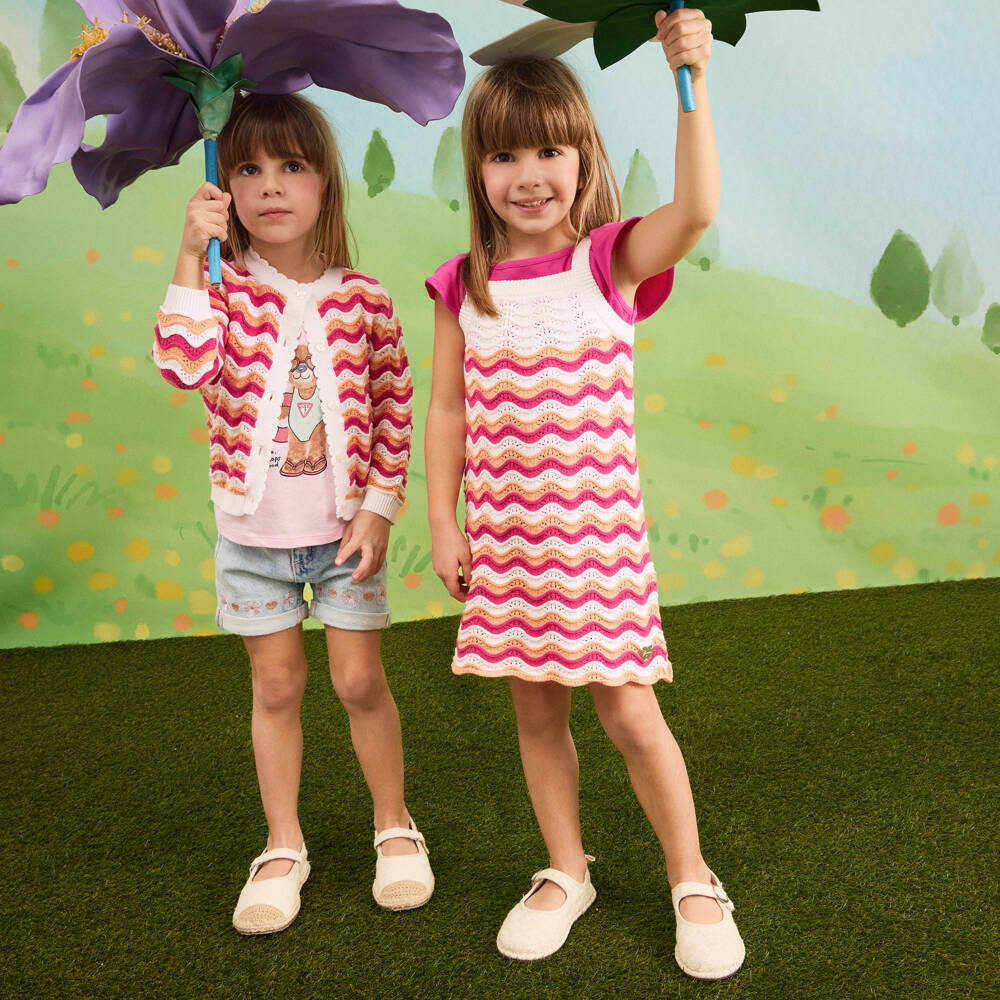 Guess-تيشيرت قطن لون زهري للبنات | Childrensalon