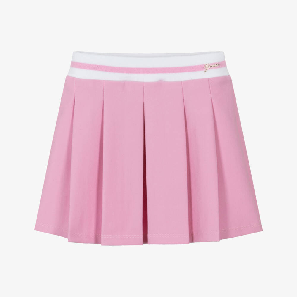 Guess-Girls Pink Pleated Milano Jersey Skirt | Childrensalon