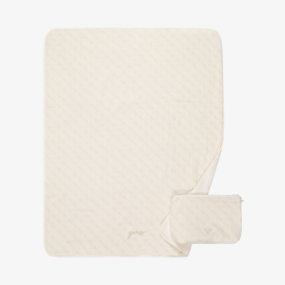 Guess-Ivory Baby Blanket & Pouch Set (92cm) | Childrensalon