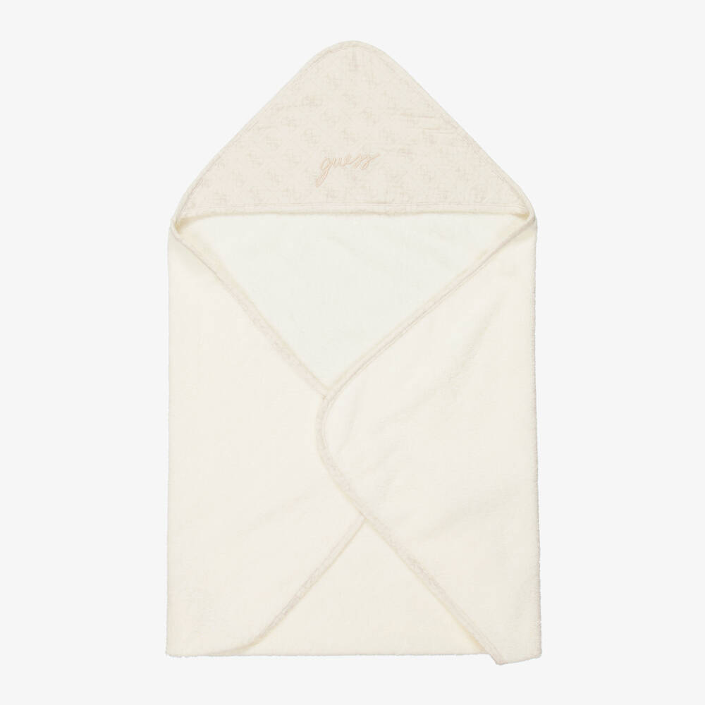 Guess-Ivory Hooded Baby Towel & Pouch Set | Childrensalon