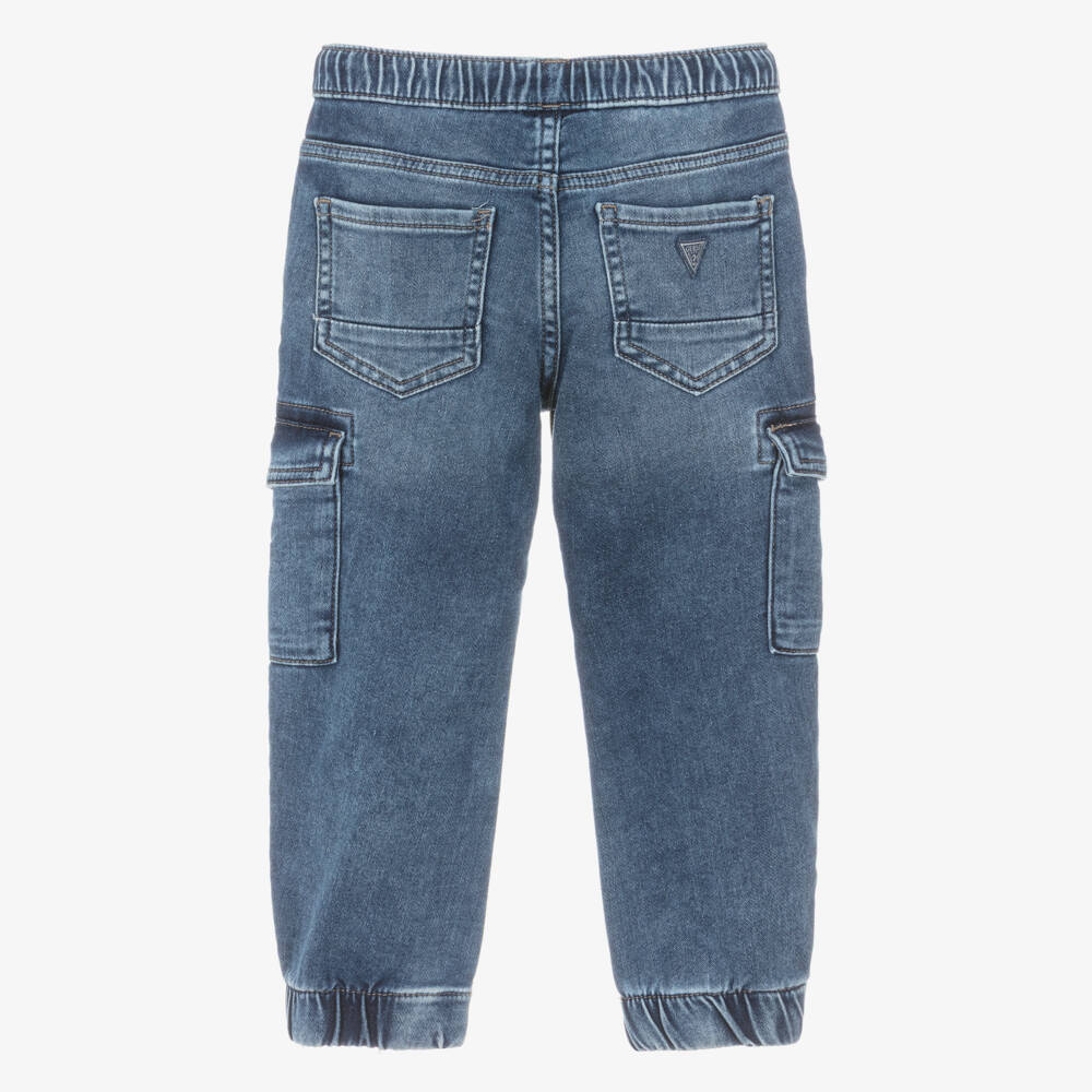 Guess-بنطلون رياضي دنيم لون أزرق للأولاد | Childrensalon