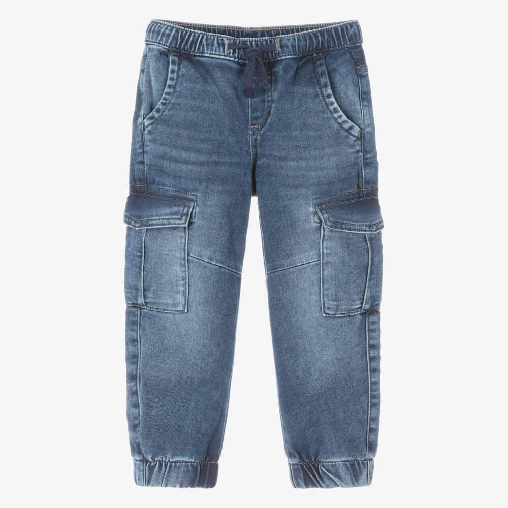 Guess-Junior Boys Blue Denim Jogger Jeans | Childrensalon