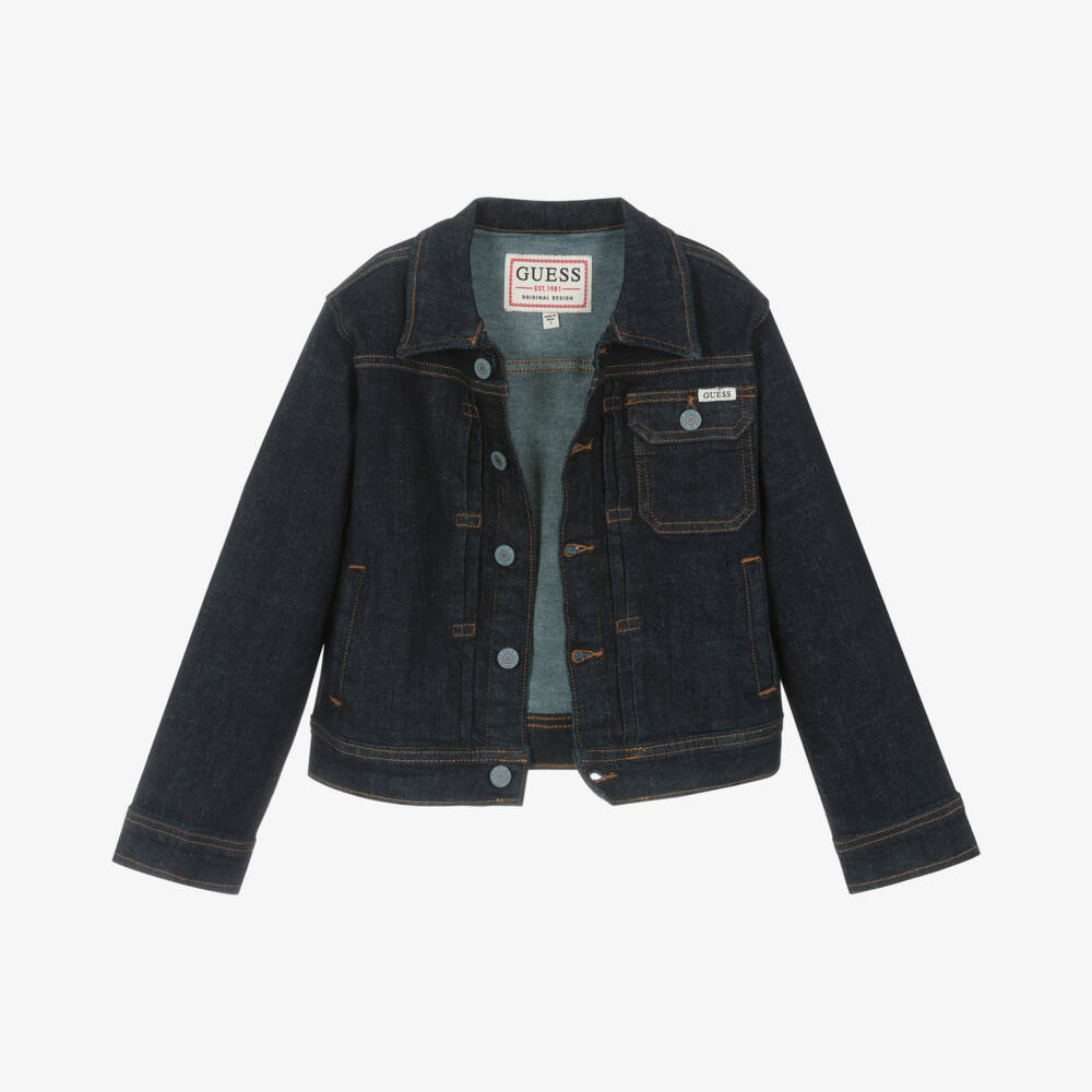 Guess-Junior Boys Dark Blue Denim Jacket | Childrensalon