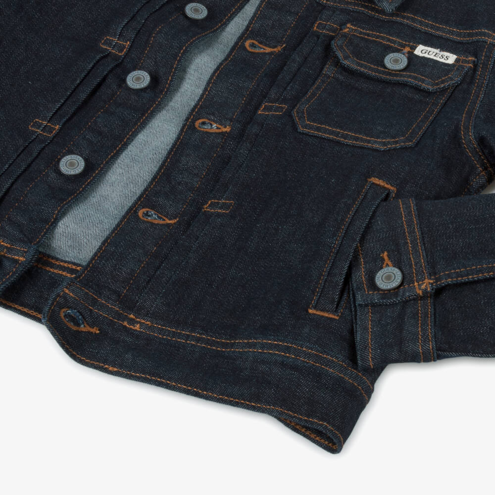 Guess-Junior Boys Dark Blue Denim Jacket | Childrensalon