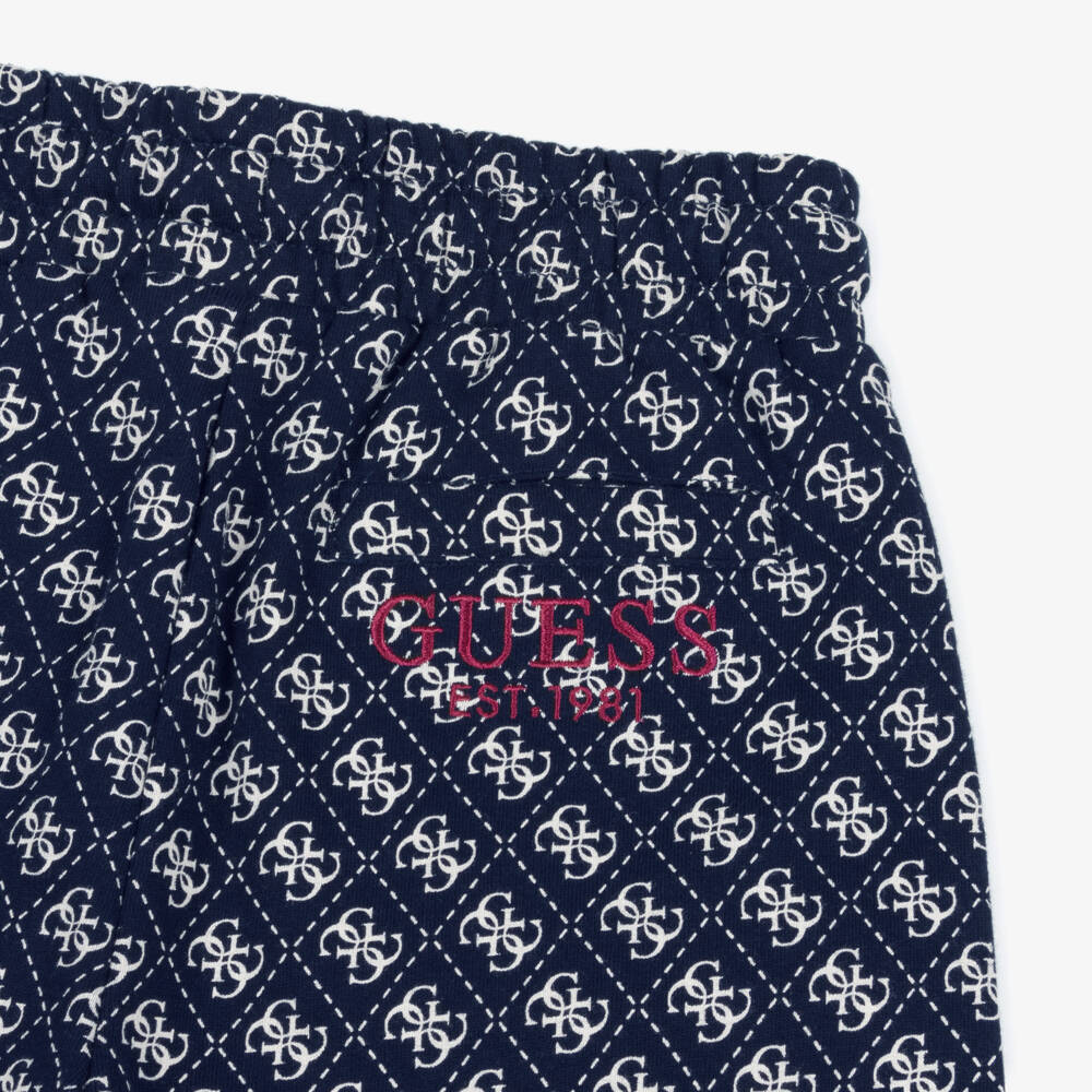 Guess-Джоггеры синие 4g с логотипами для мальчиков | Childrensalon