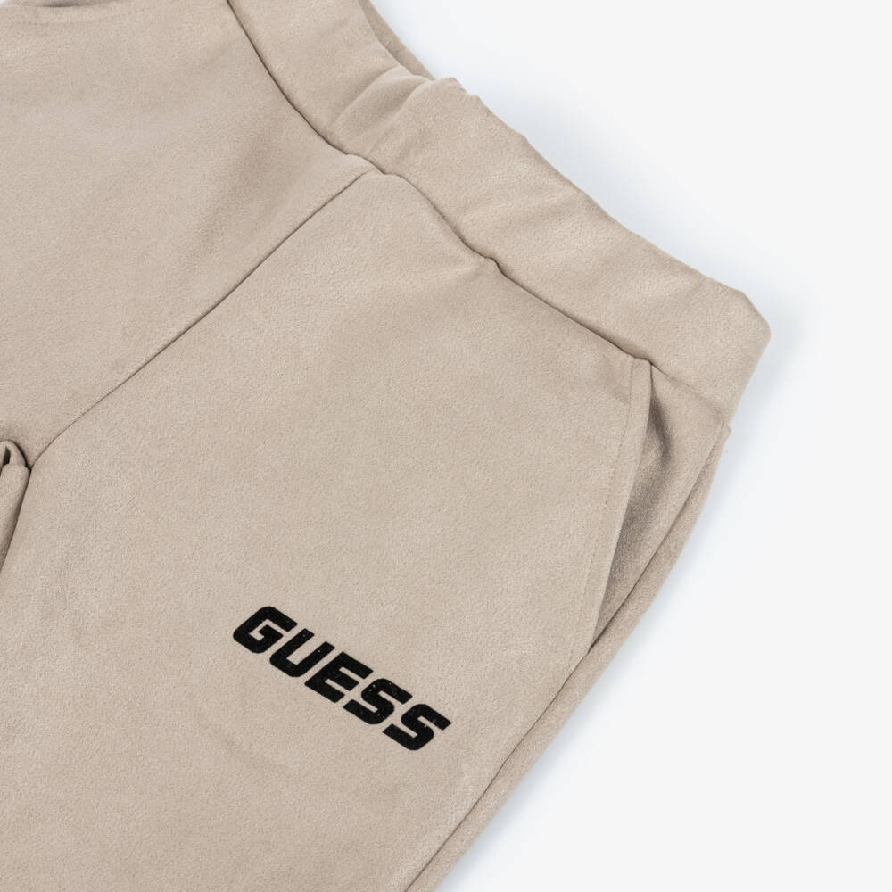 Guess-Junior Boys Stone Suedette Joggers | Childrensalon