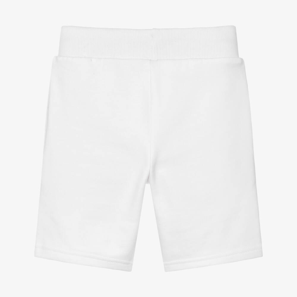 Guess-Шорты белые из хлопкового трикотажа с мишкой Поло для мальчиков | Childrensalon