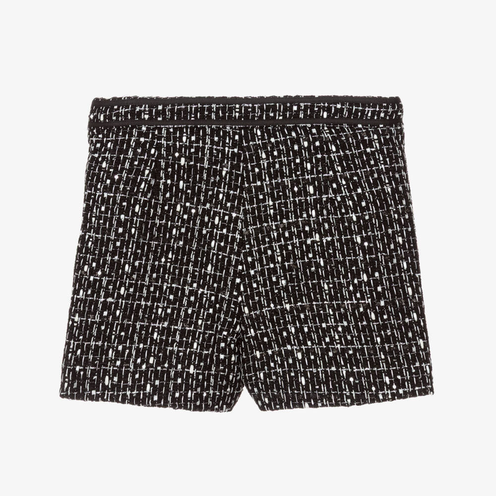Guess-Junior Girls Black Tweed Shorts | Childrensalon