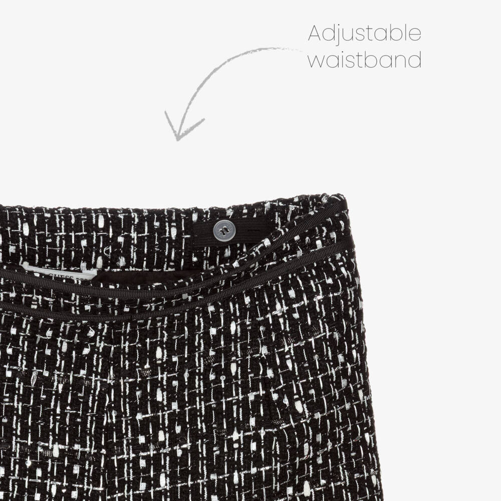 Guess-Junior Girls Black Tweed Shorts | Childrensalon