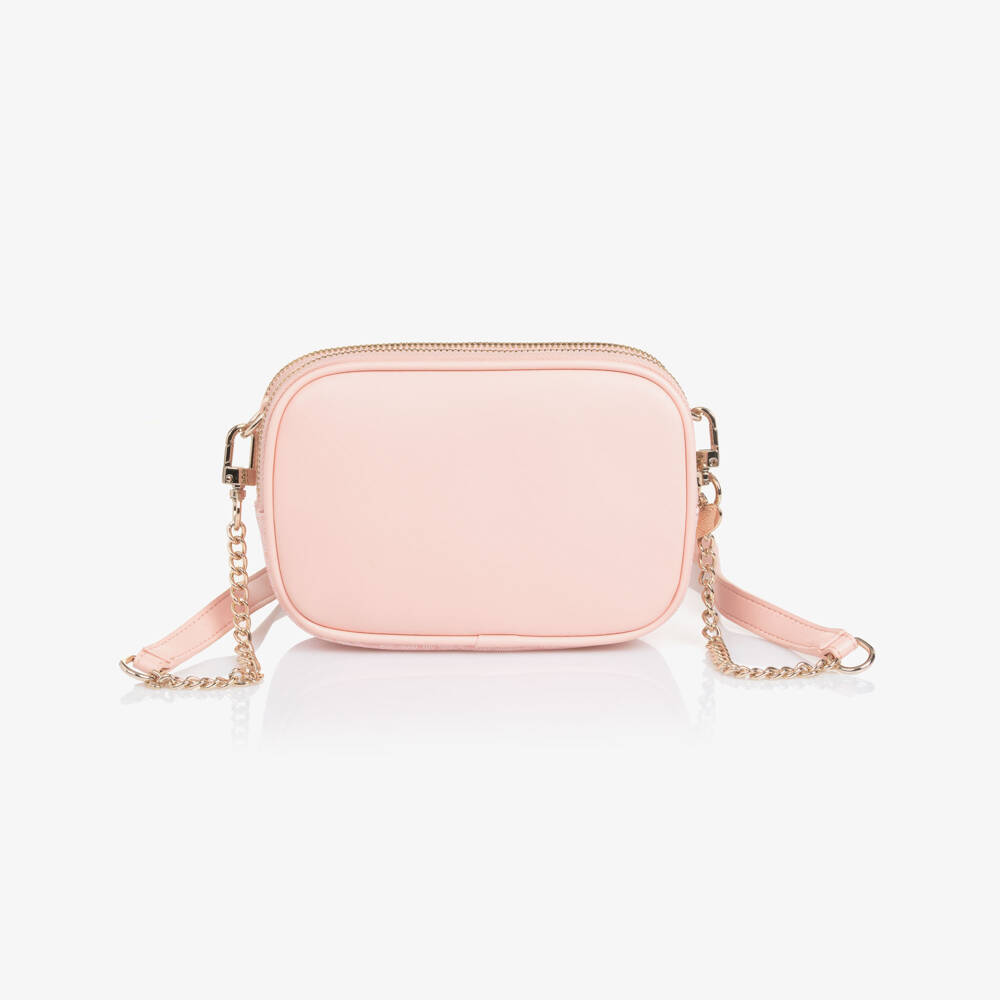 Guess-Junior Girls Pale Pink Faux Leather 4G Logo Print Handbag | Childrensalon