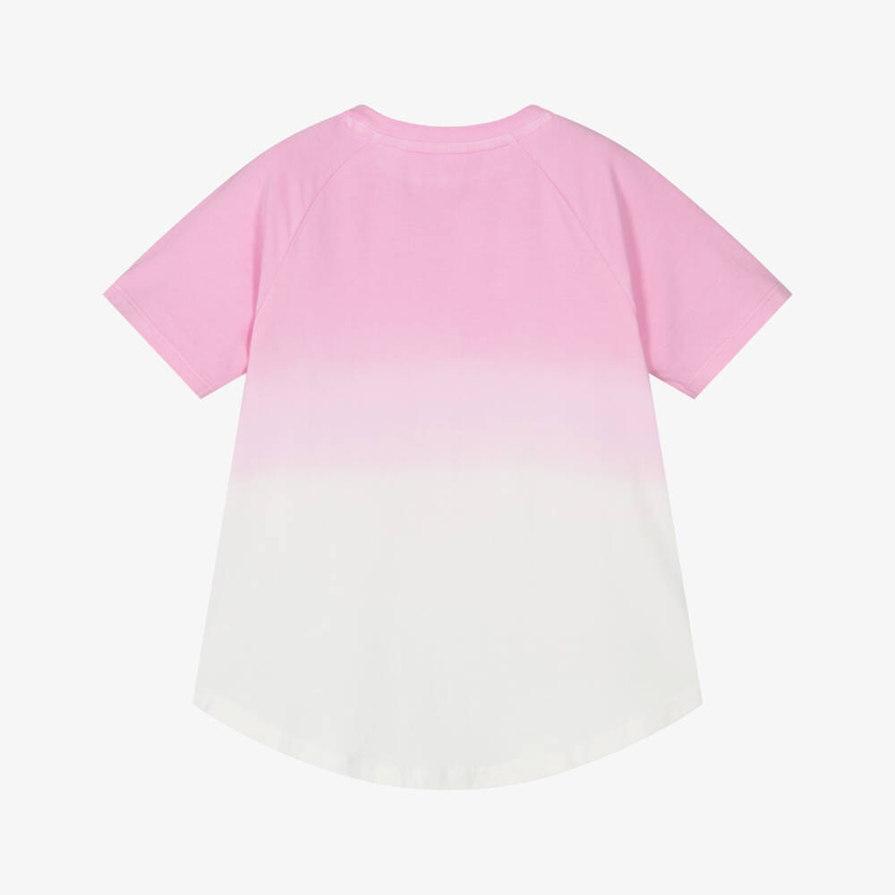 Guess-تيشيرت بنات قطن بطبعة ميلك شيك لون زهري | Childrensalon