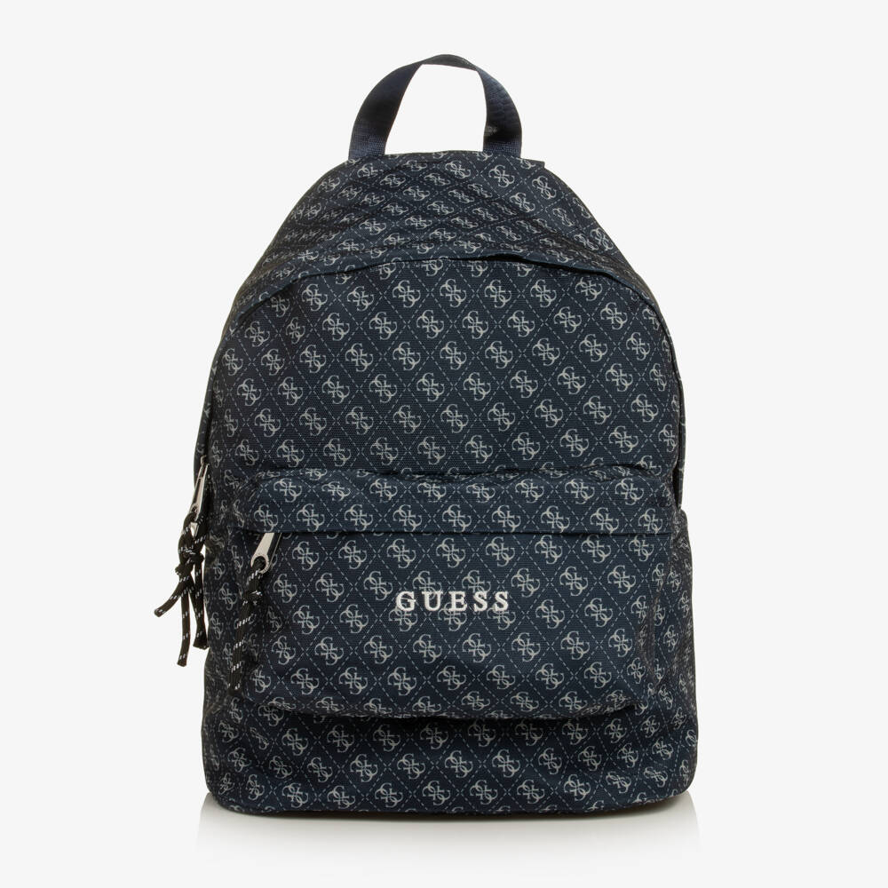 Guess-Navy Blue Backpack with 4g Print (40cm) | Childrensalon