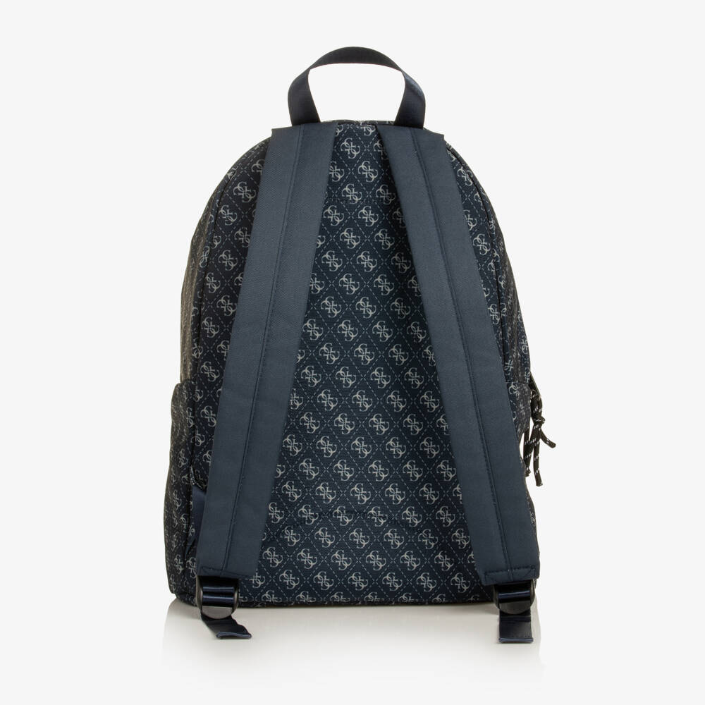 Guess-Navy Blue Backpack with 4g Print (40cm) | Childrensalon