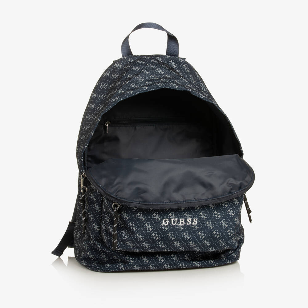 Guess-Navy Blue Backpack with 4g Print (40cm) | Childrensalon