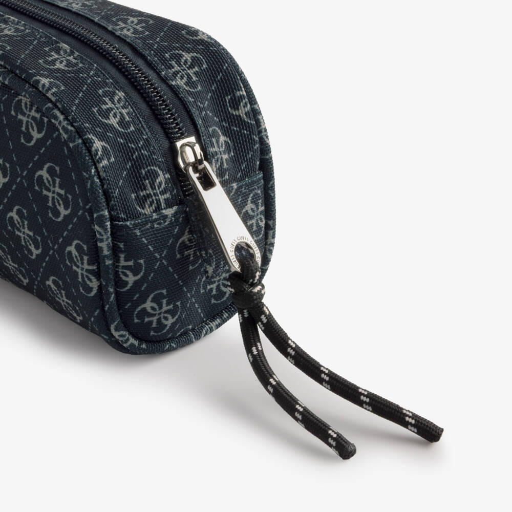 Guess-Navy Blue Pencil Case with 4g Logo (20cm) | Childrensalon