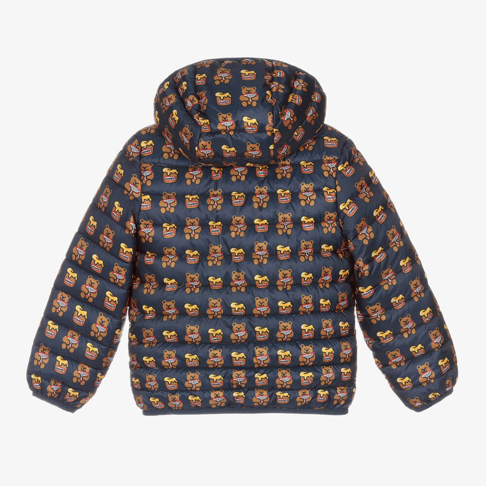 Guess-Navy Blue Teddy Bear Puffer Jacket | Childrensalon