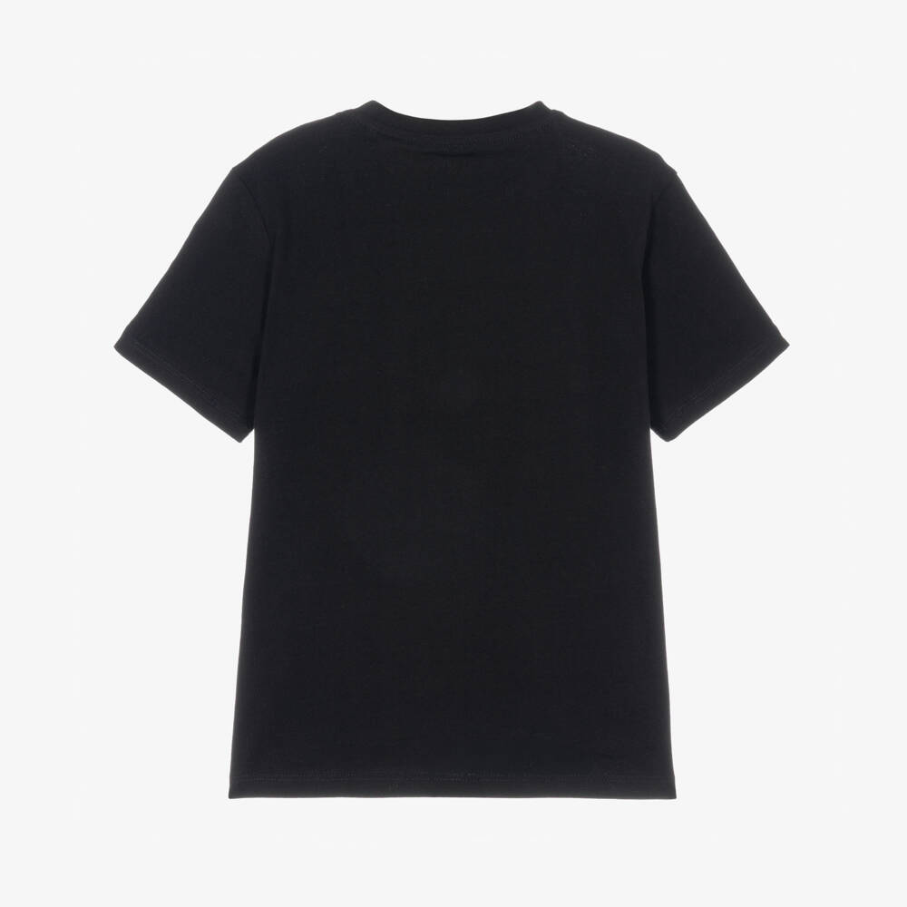 Guess-Older Boys Black Cotton Varsity Bear T-Shirt | Childrensalon