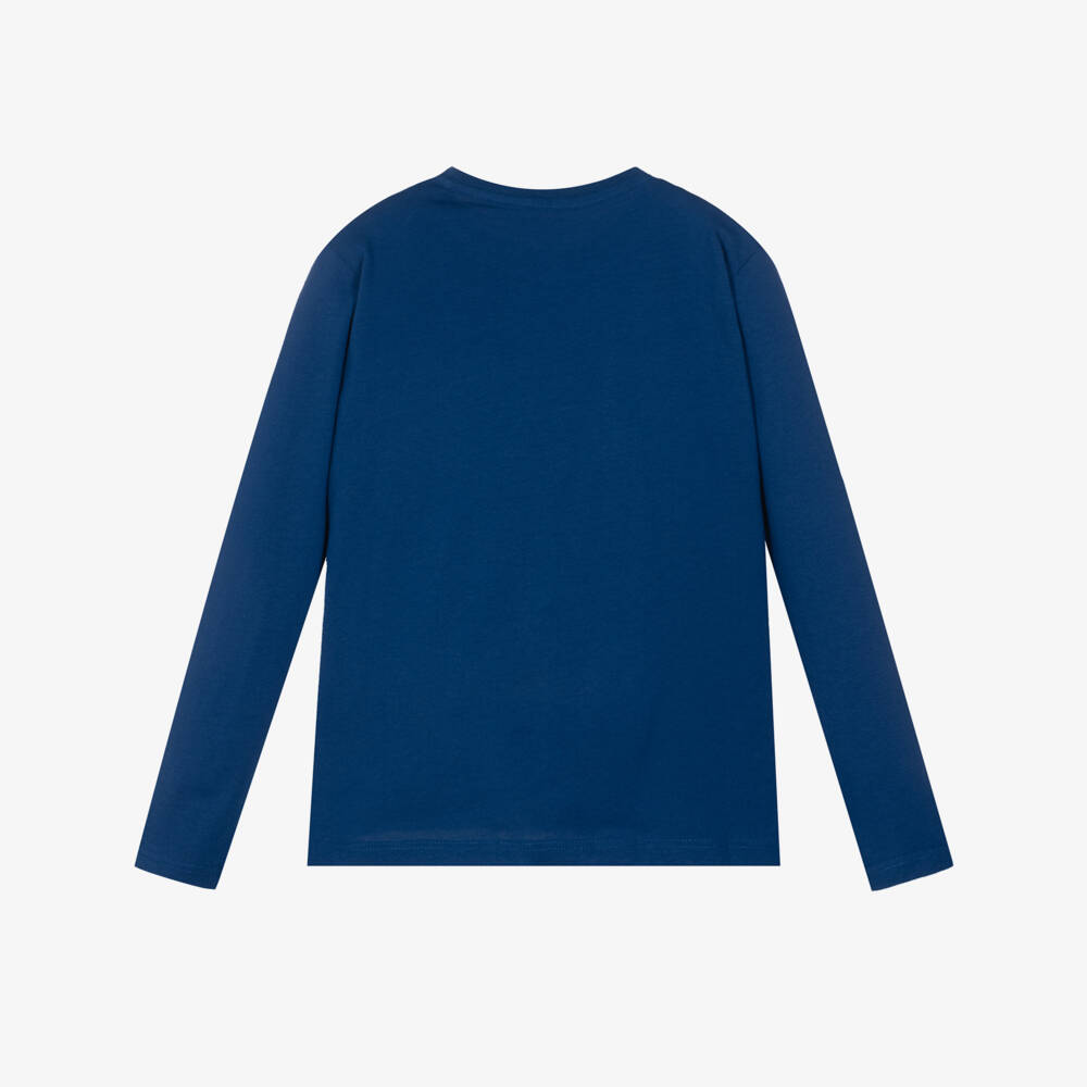 Guess-Older Boys Blue Cotton College Bear Top | Childrensalon