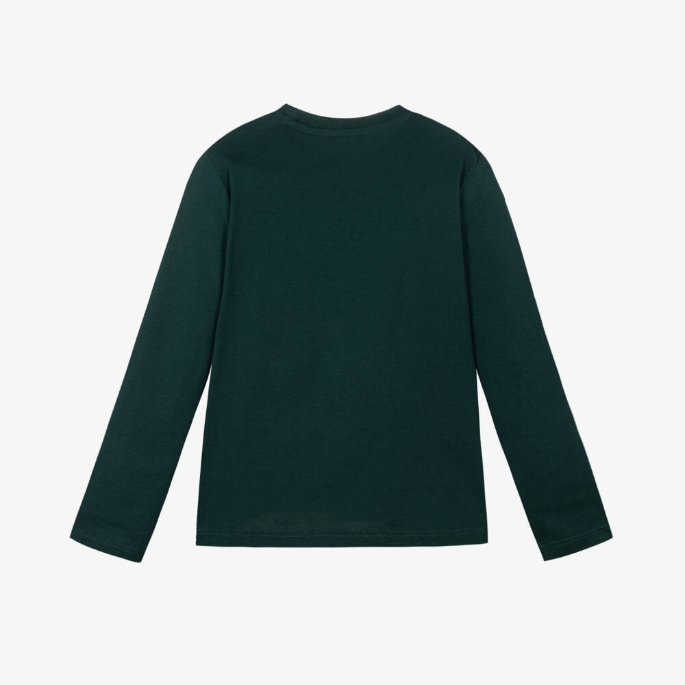 Guess-Older Boys Green Cotton College Bear Top | Childrensalon