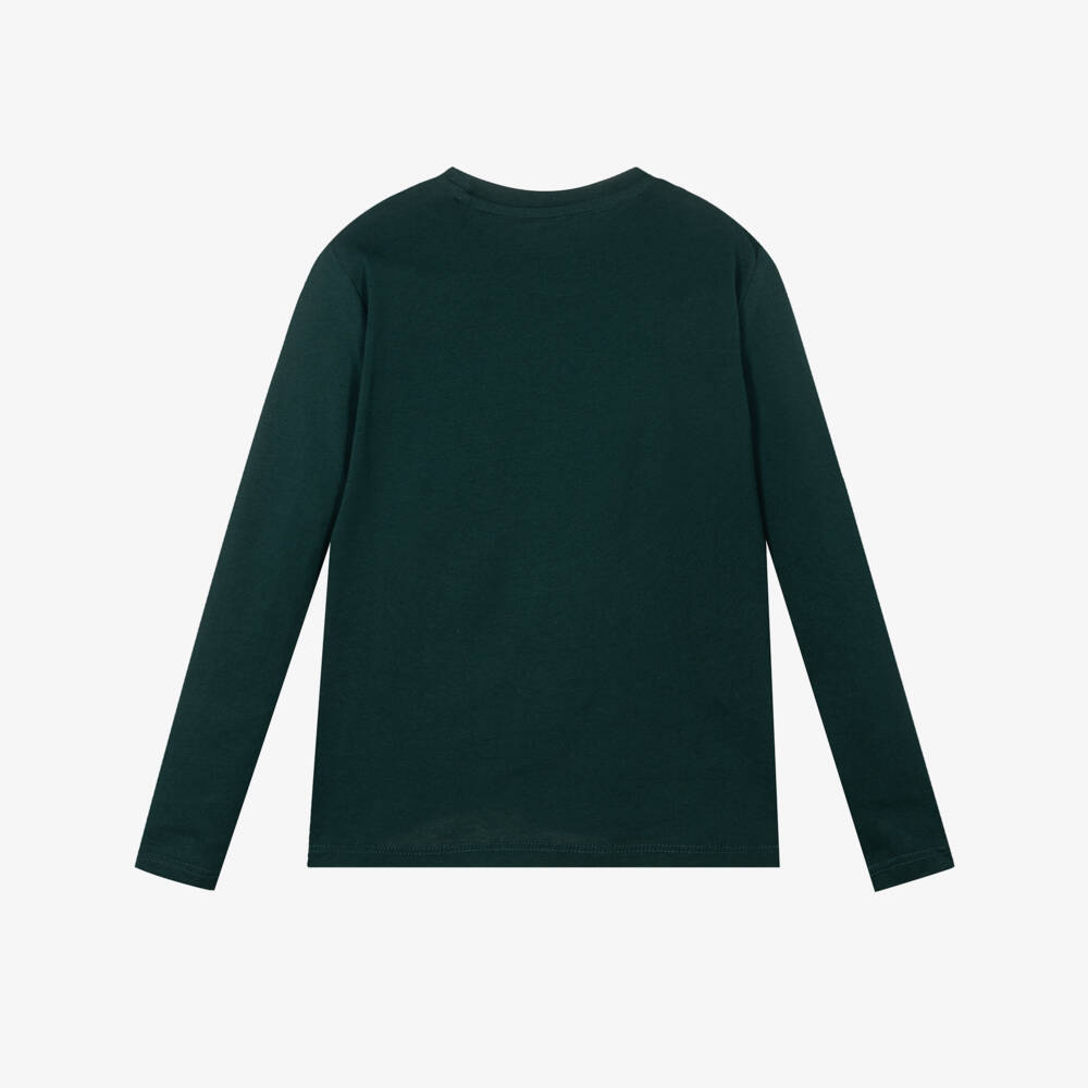 Guess-Older Boys Green Cotton College Bear Top | Childrensalon