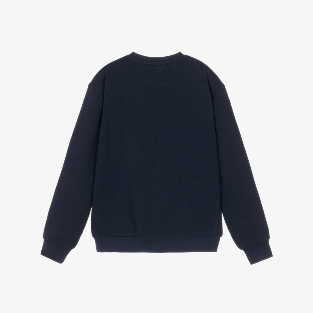 Guess-Older Boys Navy Blue Varsity Bear Sweatshirt | Childrensalon