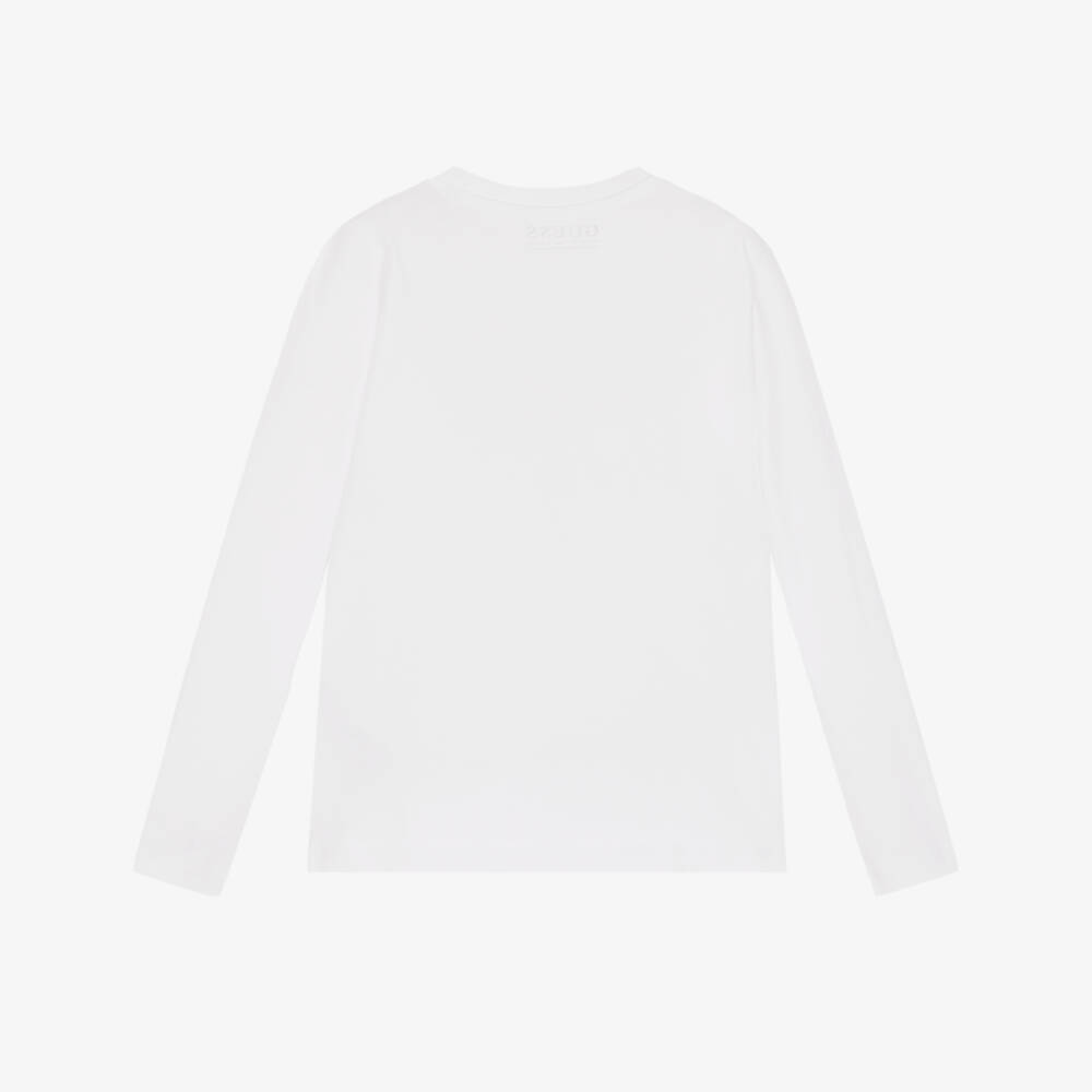 Guess-Older Boys White College Bear Top | Childrensalon