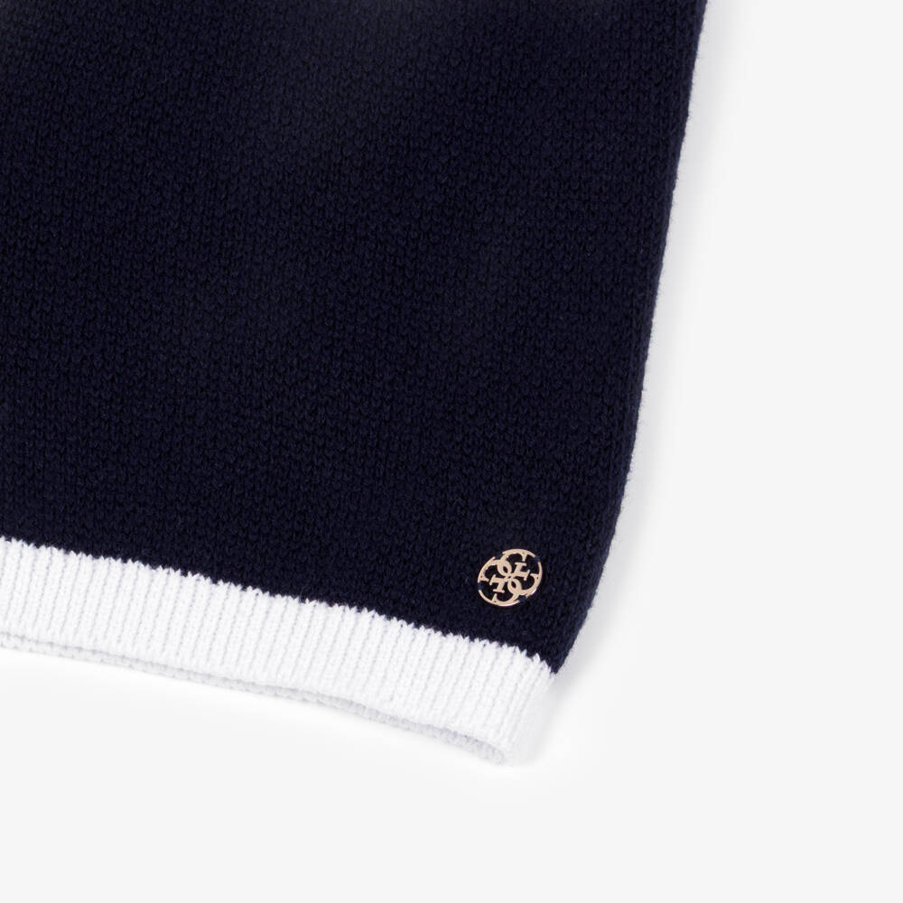 Guess-Шорты синие из хлопкового трикотажа с подвеской 4G для девочек | Childrensalon