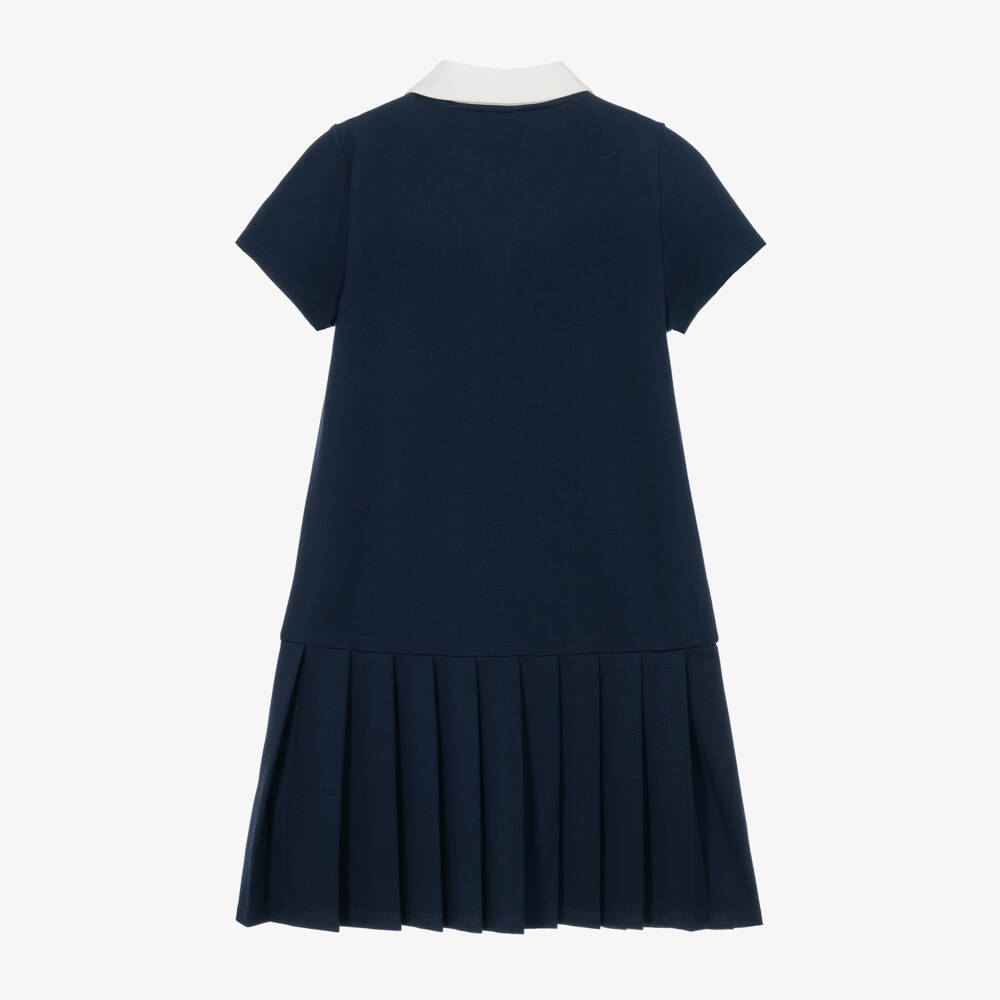 Guess-Older Girls Navy Blue Dress with Polo Collar | Childrensalon