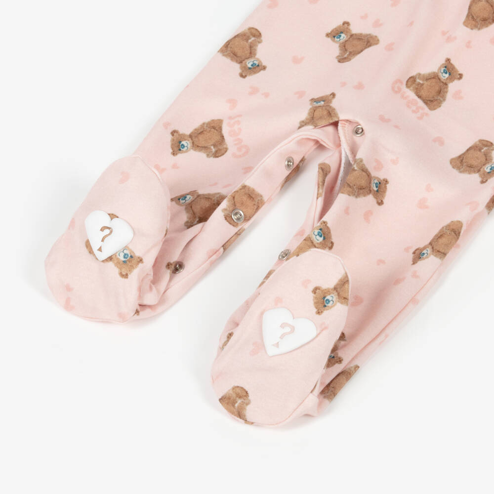 Guess-أفرول بيبي غرو تيدي قطن لون زهري | Childrensalon