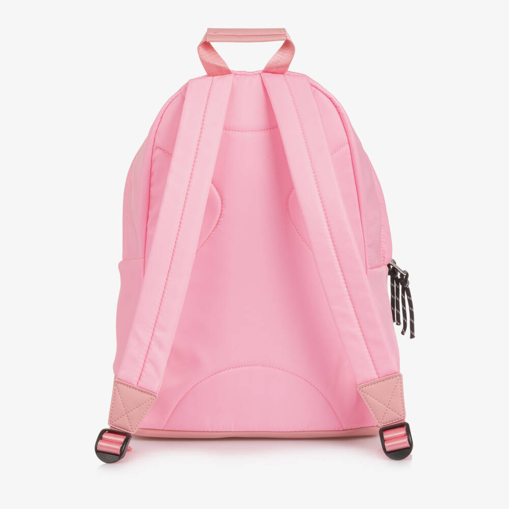 Guess-Pink Triangle Logo Backpack (39cm) | Childrensalon