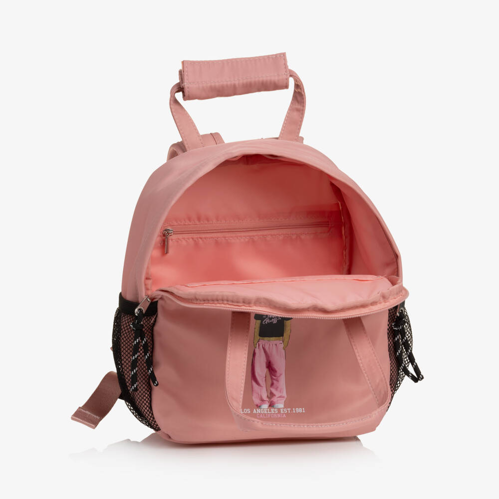 Guess-Pink Varsity Bear Mini Backpack (25cm) | Childrensalon