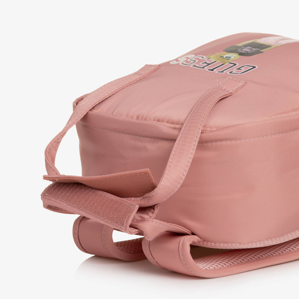 Guess-Pink Varsity Bear Mini Backpack (25cm) | Childrensalon