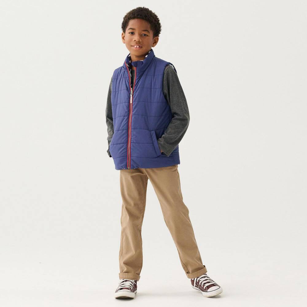 Hatley-Boys Beige Cotton Twill Straight Leg Trousers | Childrensalon