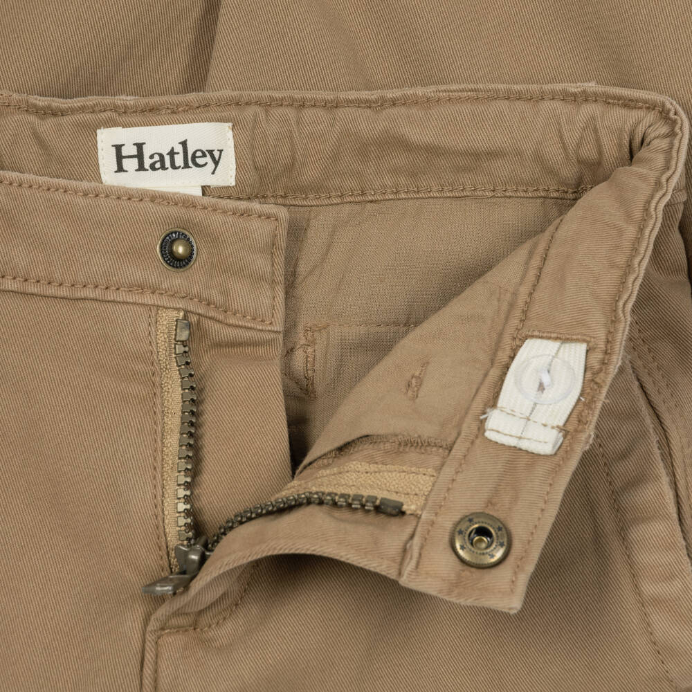 Hatley-Boys Beige Cotton Twill Straight Leg Trousers | Childrensalon