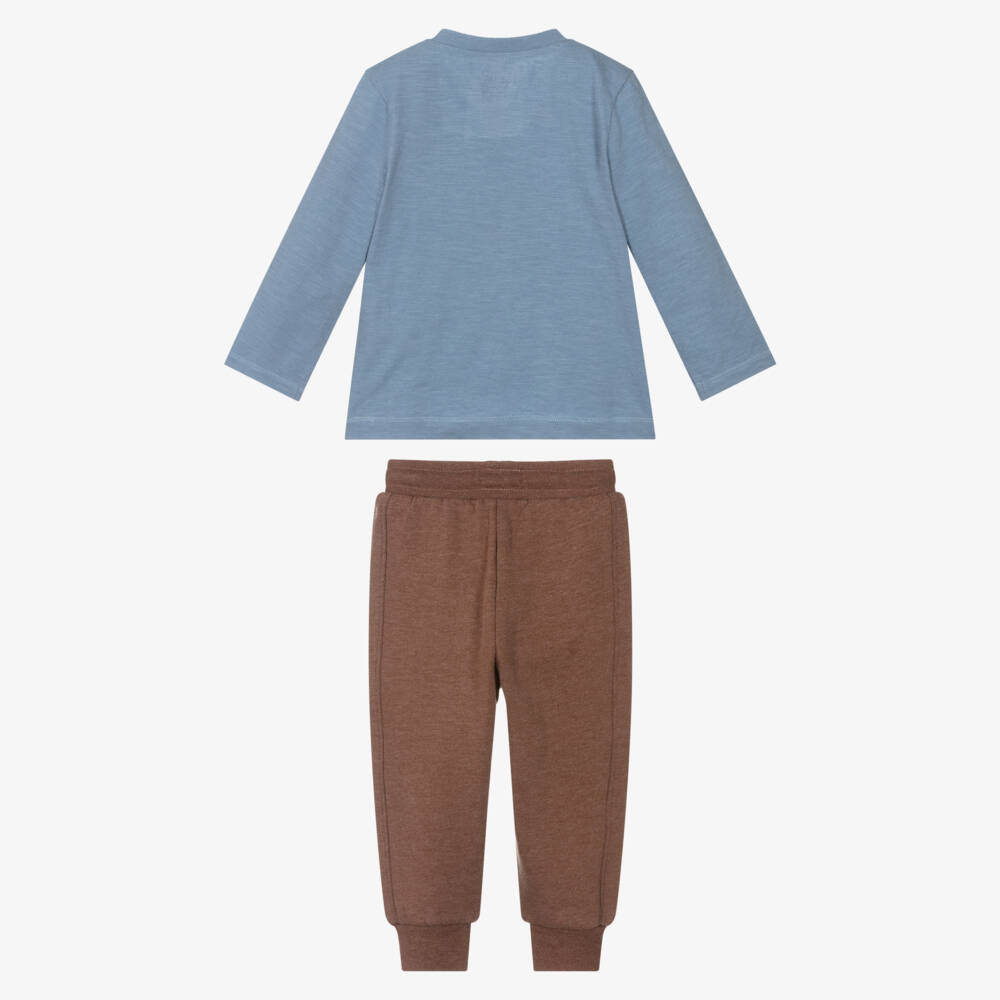 Hatley-Boys Blue & Brown Cowboy Trouser Set | Childrensalon