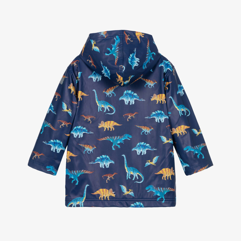 Hatley-Boys Blue Dinosaur Printed Raincoat | Childrensalon