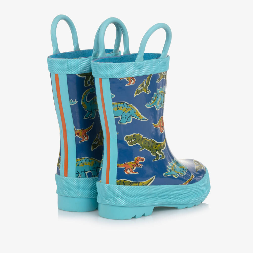 Hatley-حذاء واقي من المطر بطبعة ديناصورات لون أزرق للأولاد | Childrensalon