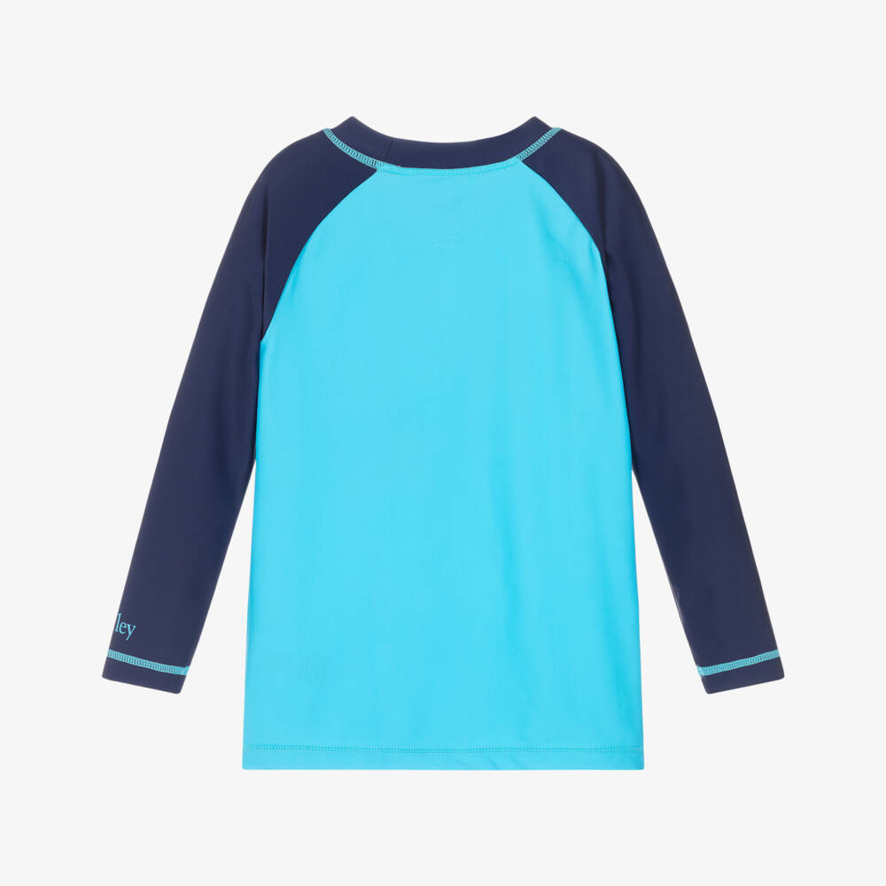 Hatley-Boys Blue Dinosaur Swim Top (UPF50+) | Childrensalon