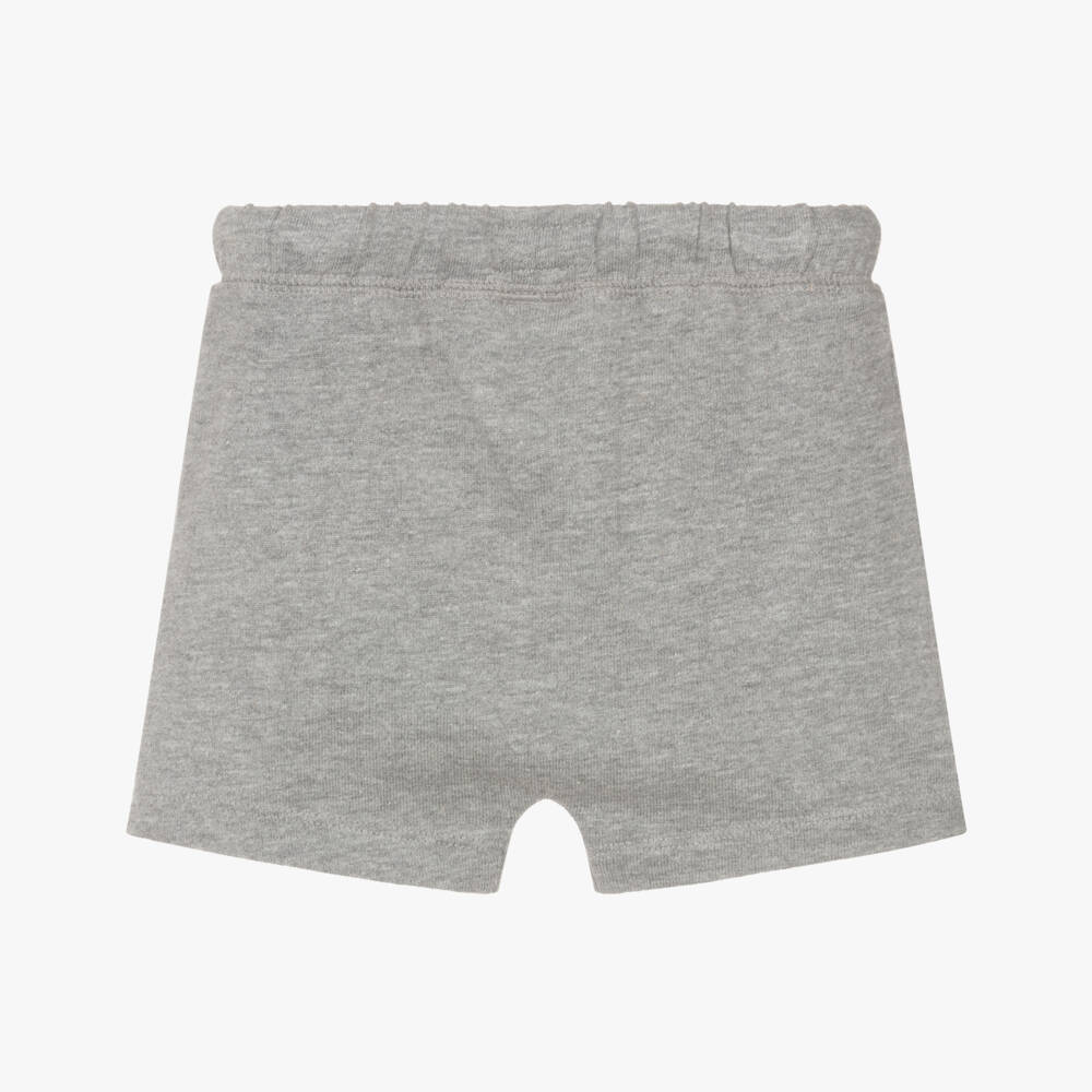 Hatley-Boys Grey Marl Cotton Jersey Shorts with Pouch Pocket | Childrensalon