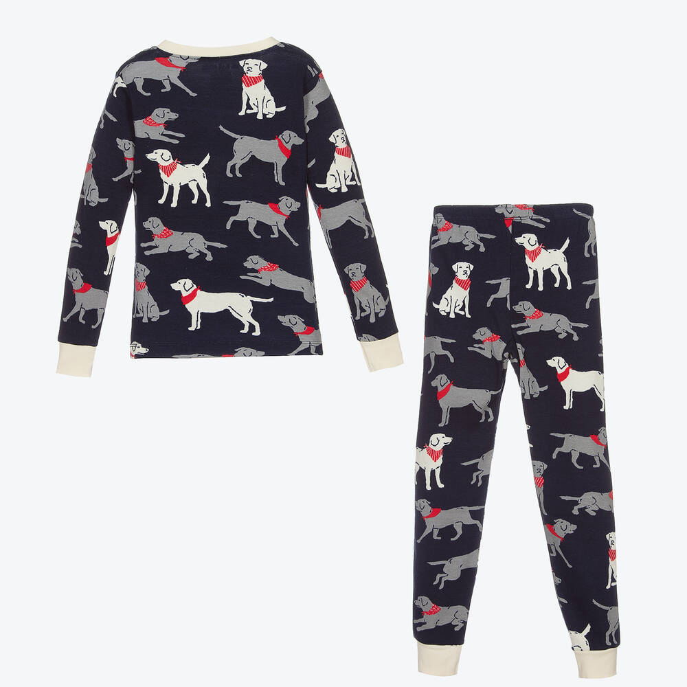 Little Blue House by Hatley-Boys Navy Blue Dogs Pyjamas | Childrensalon