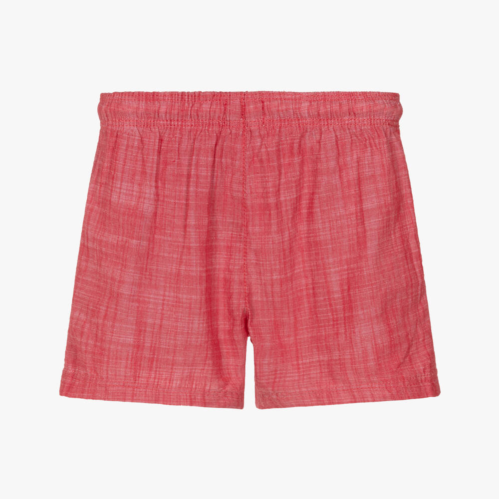 Hatley-Boys Red Cotton Drawstring Shorts | Childrensalon