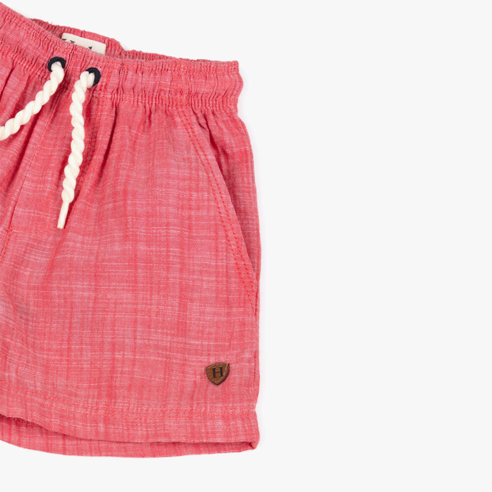 Hatley-Boys Red Cotton Drawstring Shorts | Childrensalon