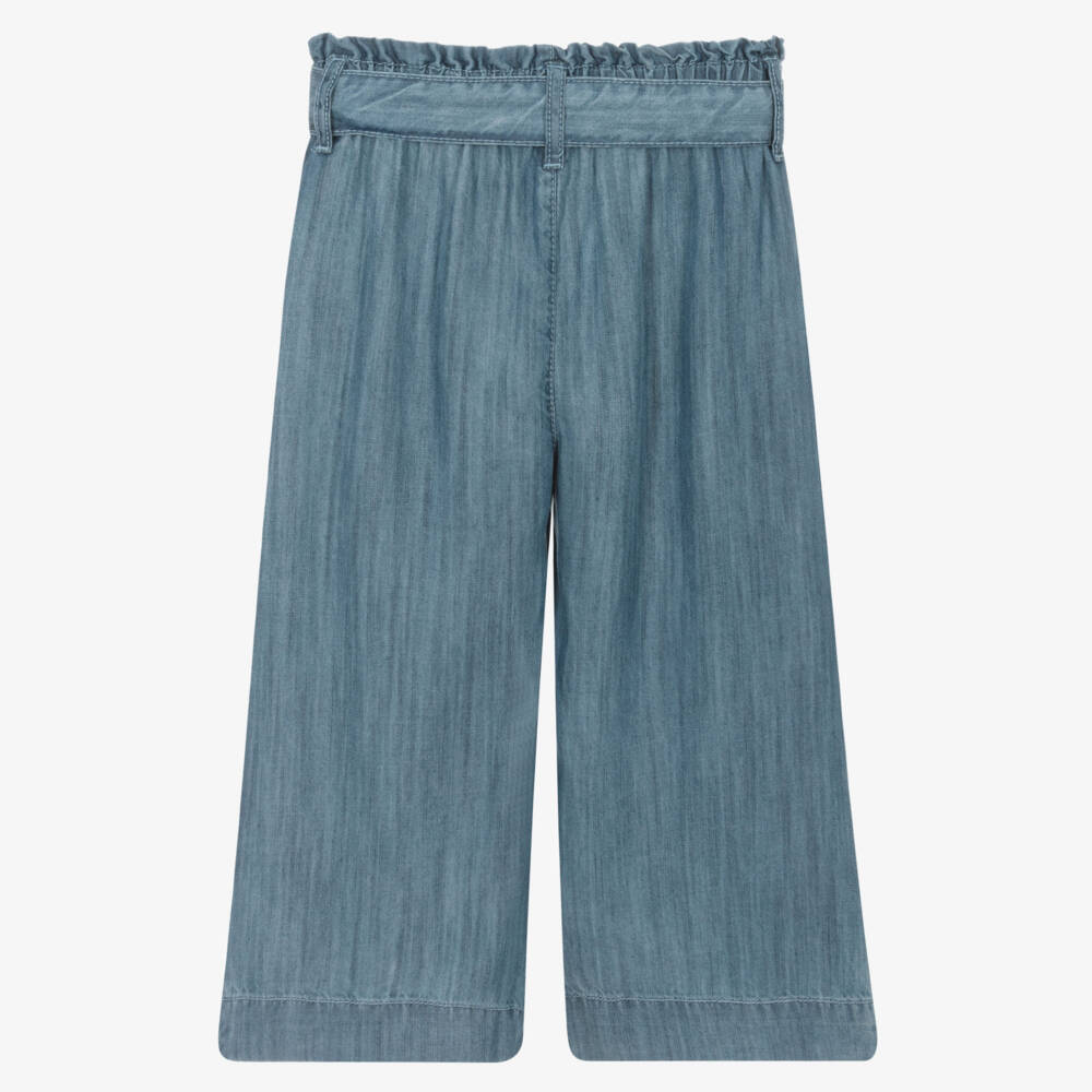 Hatley-بنطلون بأرجل واسعة شامبراي لون أزرق للبنات | Childrensalon
