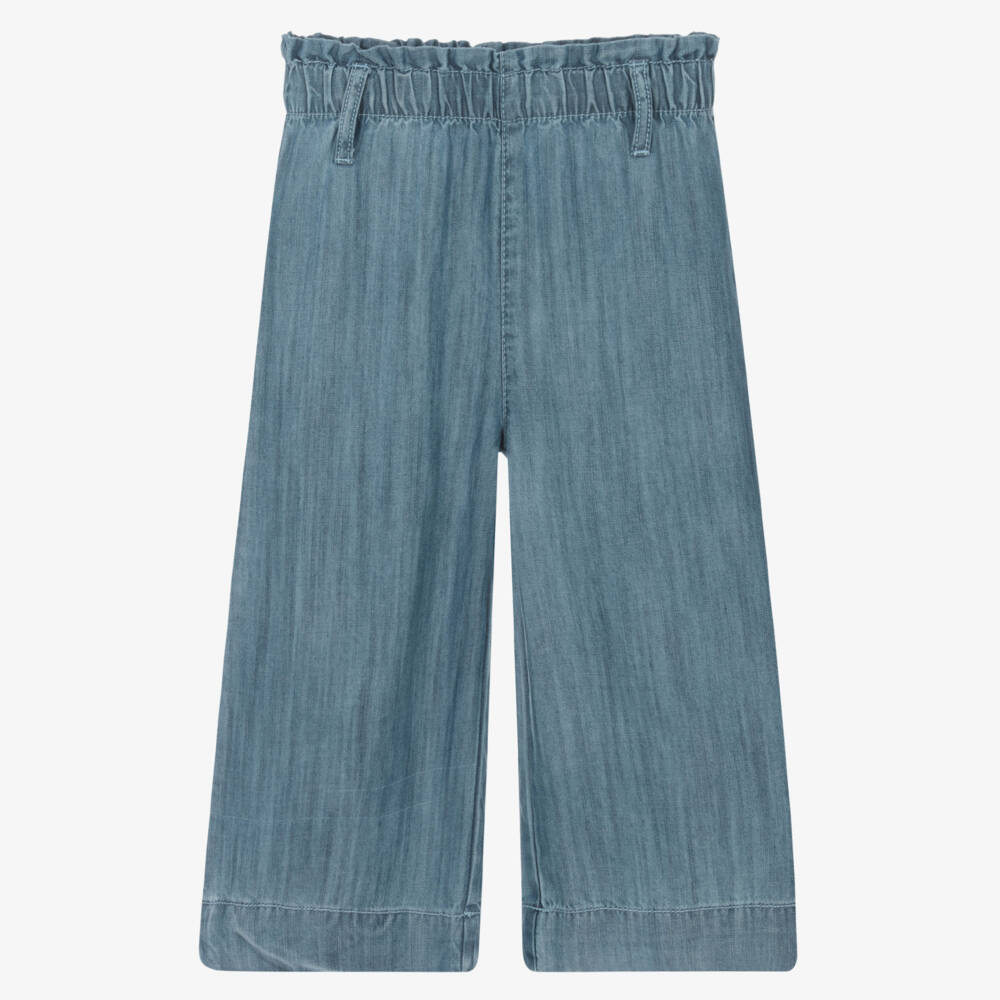 Hatley-بنطلون بأرجل واسعة شامبراي لون أزرق للبنات | Childrensalon
