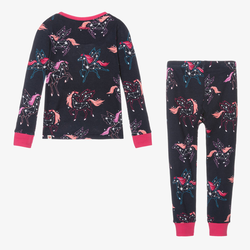 Hatley-Girls Blue Cotton Pyjamas | Childrensalon
