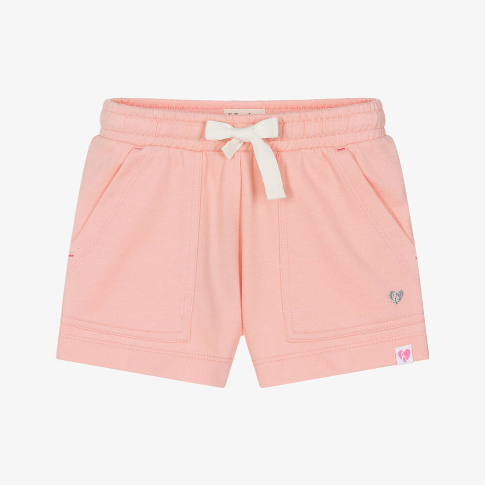 Hatley-Girls Blush Pink Cotton Jersey Shorts | Childrensalon