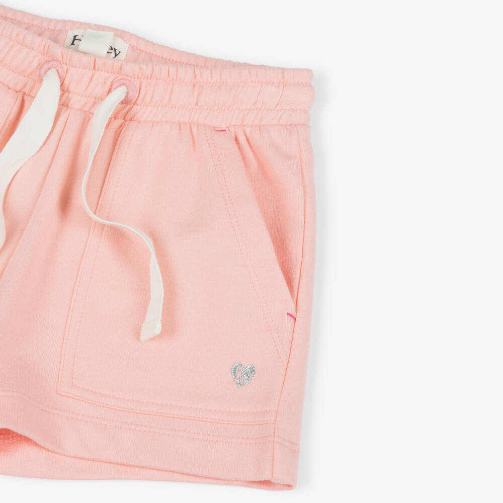 Hatley-Girls Blush Pink Cotton Jersey Shorts | Childrensalon