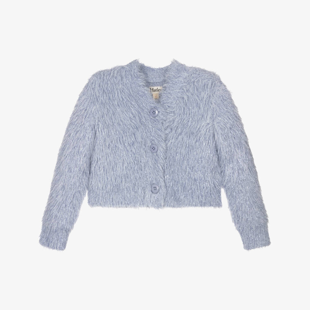 Hatley-كارديغان ناعم لون أزرق برّاق للبنات | Childrensalon