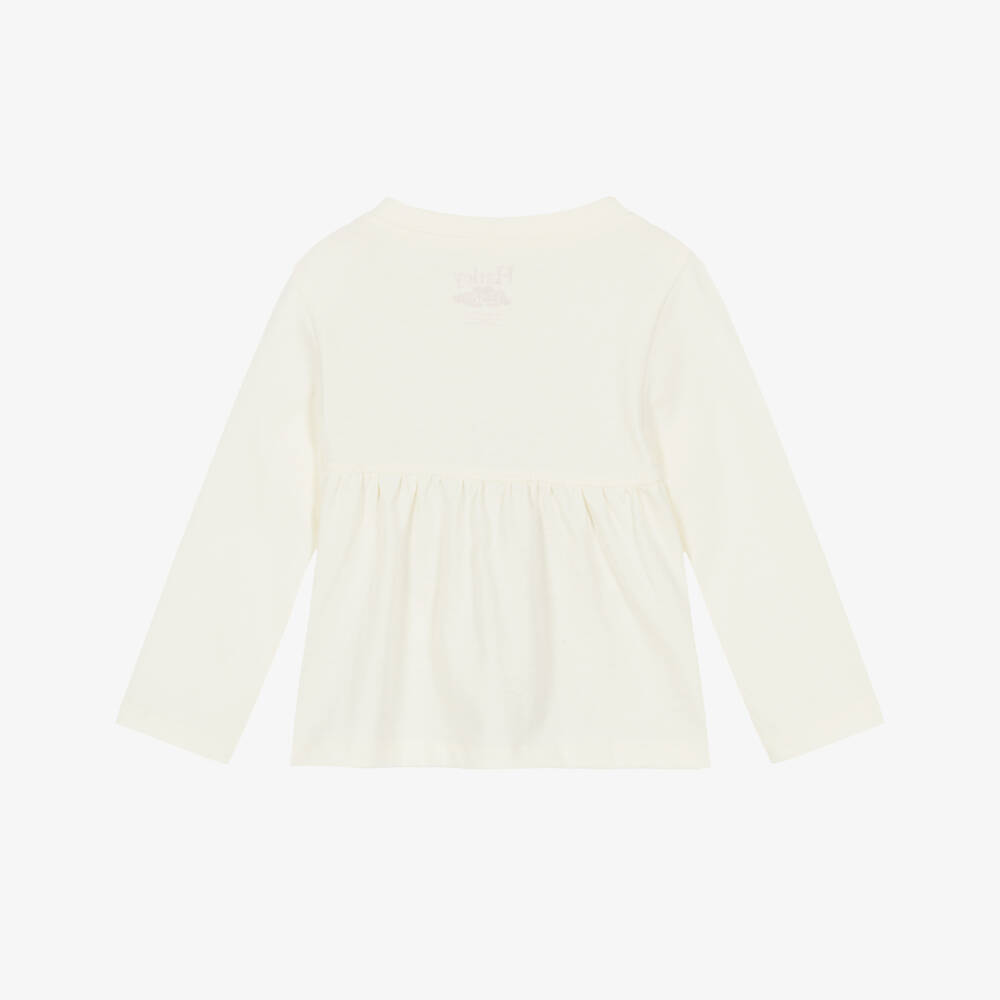 Hatley-Girls Ivory Cotton Festive Bauble Top | Childrensalon